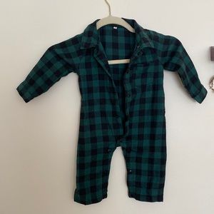 Baby flannel onesie